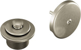 Moen T90331BN Push-N-Lock Tub and Shower Drain Kit with 1.5 Inch Threads, Brushed Nickel