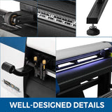 Office Products VEVOR Vinyl Cutter 53 Inch Plotter Machine Automatic Paper Feed Vinyl Cutter Plotter Speed Adjustable Sign Cutting with Floor Stand Signmaster Software