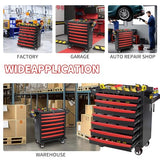 Rolling Tool Chest, Metal Tool Box with 5 Drawers, Lockable Garage Storage Cabinets Sliding Tool Drawer Cart on Wheels Toolbox Organization Workbench for Workshop Warehouse Repair Shop