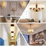 KLG E12 LED Candelabra Bulb 4W Equivalent to 40W T3/T4 E12 Candelabra Base Bulbs, Daylight White 5000K for Ceiling Fan, Chandelier AC120V, Not Dimmable 6 Pack