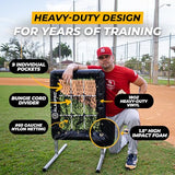 ALAGPRO? The Original 9 Hole Pitching Net with Strike Zone Pocket | Pitching Target for Baseball & Softball Pitchers