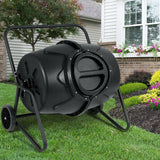 Costway 50 Gallon Wheeled Compost Tumbler Garden Waste Bin