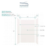 Transolid Expressions 32-in x 60-in x 96-in Glue to Wall Tub/Shower Wall Kit in White