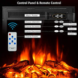 Tangkula 22.5 Inch Electric Fireplace Insert, Freestanding & Recessed Electric Fireplace Heater with Remote Control, Adjustable Heater, 7 Log Hearth Flame Settings for Home Room Indoor (22.5)