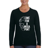 XtraFly Apparel Women’s Time for Mega Pint Long Sleeve Shirt, Johnny Depp T-Shirt, Amber Heard