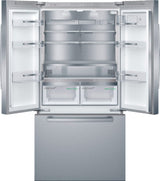Bosch – 800 Series 21 Cu. Ft. French Door Counter-Depth Smart Refrigerator – Stainless steel
