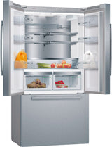 Bosch – 800 Series 21 Cu. Ft. French Door Counter-Depth Smart Refrigerator – Stainless steel