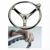 Edson 13 in. SS Comfort Grip Steering Wheel W PowerKnob