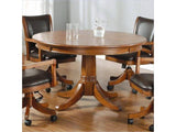 Hillsdale Furniture Parkview Round Game Table, Medium Brown Oak