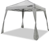EzyFast Elegant Pop Up Beach Shelter, Compact Instant Canopy Tent, Portable Sports Cabana, 7.5 x 7.5 ft Base / 6 x 6 ft top for Hiking, Camping, Fishing, Picnic, Family Outings (6 x 6, A Khaki)