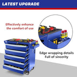 Rolling Tool Chest, Metal Tool Box with 5 Drawers, Lockable Garage Storage Cabinets Sliding Tool Drawer Cart on Wheels Toolbox Organization Workbench for Workshop Warehouse Repair Shop
