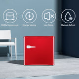 Auseo Mini Upright Freezer Compact Refrigerators??1.2Cu.ft Small Stand up Freezer for Home Office, Red
