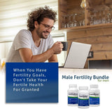 FertilAid for Men, MotilityBoost, Countboost Bundle – Male Fertility Stack with Preconception Vitamin & Fertility Formula Targets Count, Motility, Morphology, with Maca, Ashwagandha, CoQ10, Zinc