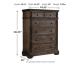 Mikalene – Brown Metallic – Six Drawer Chest B737-46