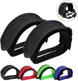 Bike Pedals with Straps, 2Pcs Pedal Straps Cycling Kids Bike Foot Pedal Straps Toe Clips Straps Tape for Fixed Gear Bike Black