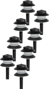 Paradise GL22627 Low Voltage Plastic 4W Path Light (Black, 8 Pack)